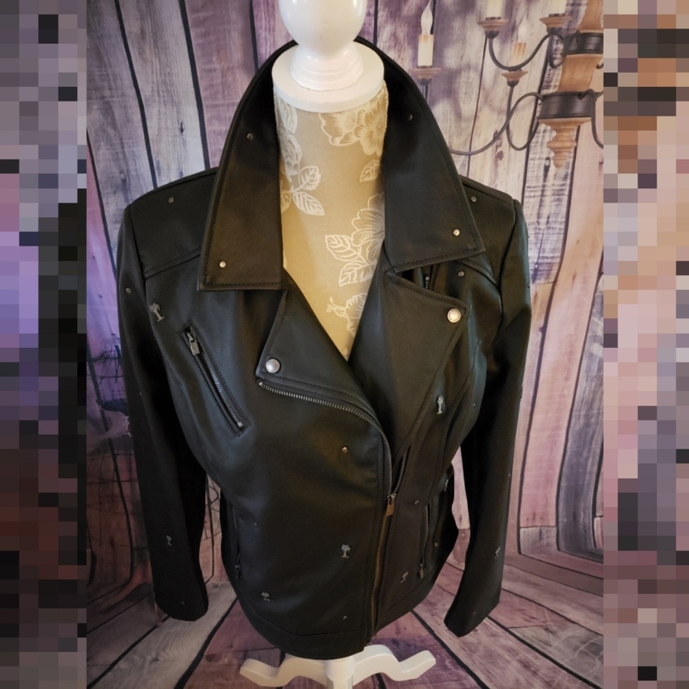 NOT Black faux leather jacket size M